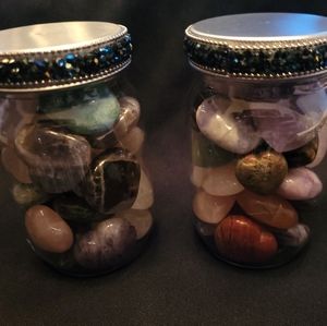 Mystery jar of crystal hearts
